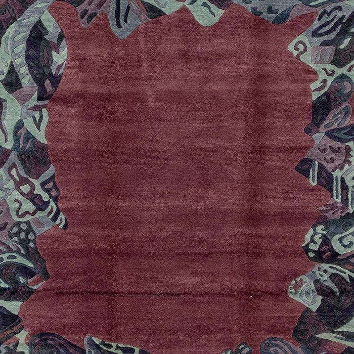Machine Washable Abstract Purple Rug, wshabs1960