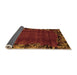 Sideview of Abstract Orange Modern Rug, abs1960org