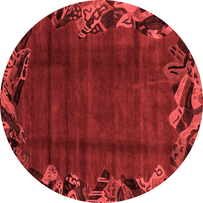 Machine Washable Abstract Red Modern Rug, wshabs1960red