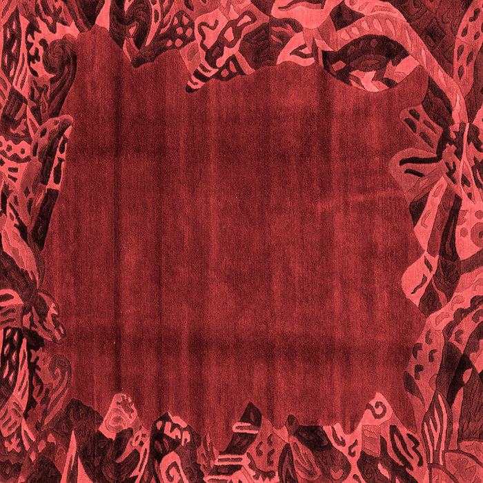 Abstract Red Modern Rug, abs1960red