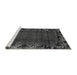 Sideview of Machine Washable Abstract Gray Modern Rug, wshabs1960gry