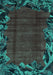 Abstract Turquoise Modern Rug, abs1960turq