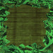 Square Abstract Green Modern Rug, abs1960grn