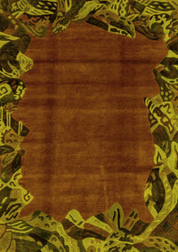 Abstract Yellow Modern Rug, abs1960yw