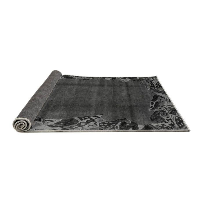 Sideview of Abstract Gray Modern Rug, abs1960gry