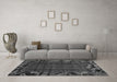 Machine Washable Abstract Gray Modern Rug in a Living Room,, wshabs1960gry