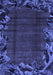 Machine Washable Abstract Blue Modern Rug, wshabs1960blu