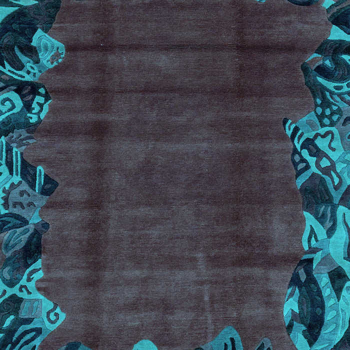Machine Washable Abstract Light Blue Modern Rug, wshabs1960lblu