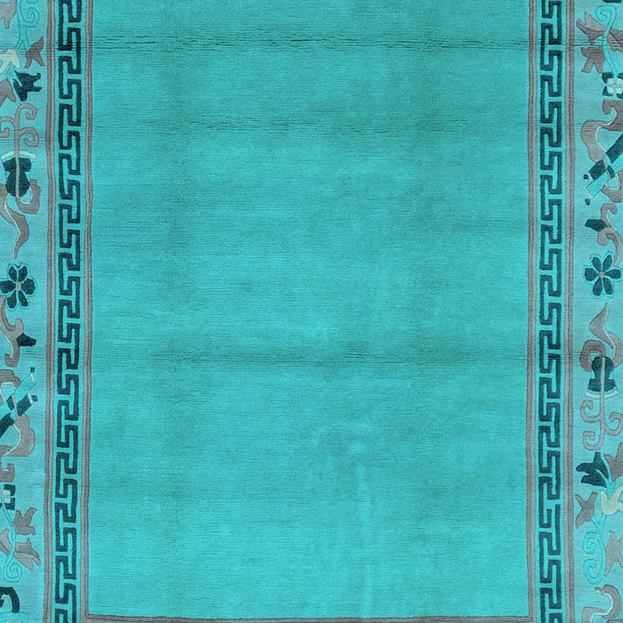 Machine Washable Oriental Light Blue Asian Inspired Rug, wshabs1961lblu