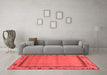 Asian Inspired Red Washable Rugs