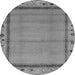 Round Oriental Gray Asian Inspired Rug, abs1961gry