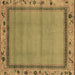 Square Oriental Brown Asian Inspired Rug, abs1961brn