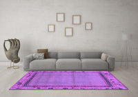 Machine Washable Oriental Purple Asian Inspired Rug, wshabs1961pur