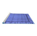 Sideview of Machine Washable Oriental Blue Asian Inspired Rug, wshabs1961blu