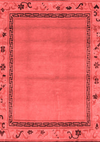 Oriental Red Asian Inspired Rug, abs1961red