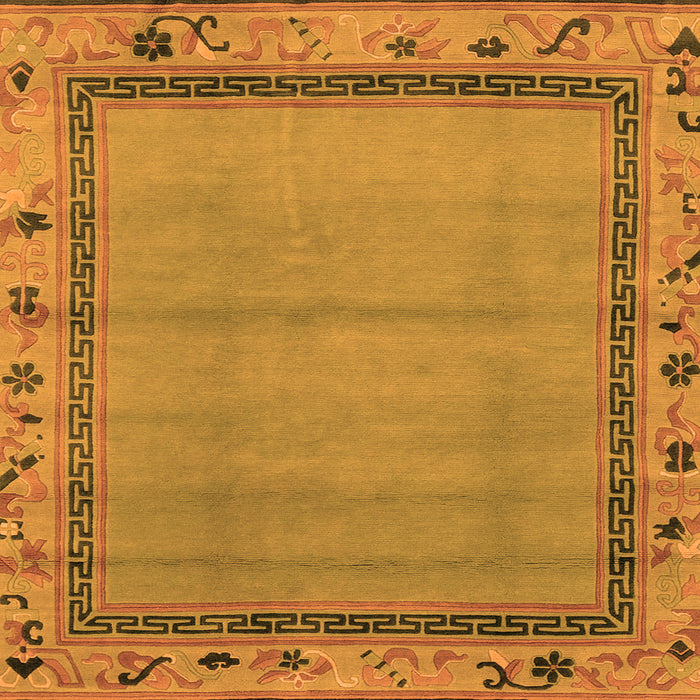 Square Machine Washable Oriental Orange Asian Inspired Area Rugs, wshabs1961org