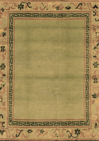 Oriental Brown Asian Inspired Rug, abs1961brn