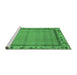 Sideview of Machine Washable Oriental Emerald Green Asian Inspired Area Rugs, wshabs1961emgrn