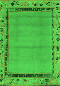 Oriental Green Asian Inspired Rug, abs1961grn