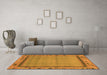 Machine Washable Oriental Orange Asian Inspired Area Rugs in a Living Room, wshabs1961org