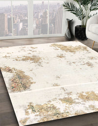 Abstract Desert Sand Beige Modern Rug, abs1962