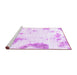 Sideview of Machine Washable Abstract Purple Modern Area Rugs, wshabs1962pur