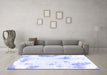 Machine Washable Abstract Blue Modern Rug in a Living Room, wshabs1962blu