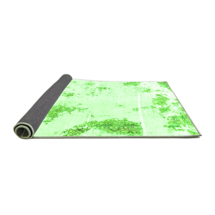 Sideview of Abstract Green Modern Rug, abs1962grn