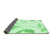 Sideview of Abstract Emerald Green Modern Rug, abs1962emgrn