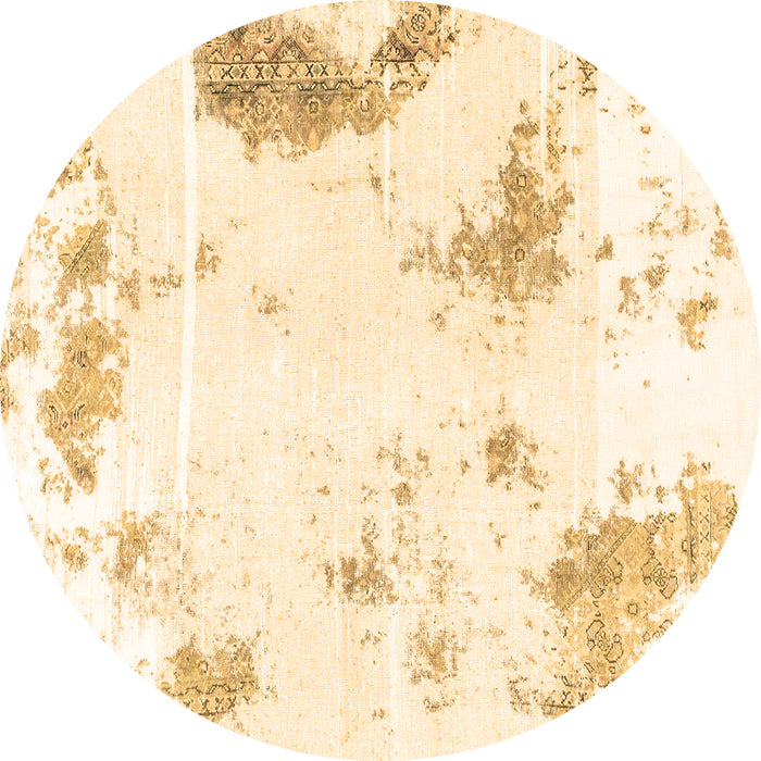 Round Abstract Brown Modern Rug, abs1962brn