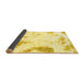 Sideview of Abstract Yellow Modern Rug, abs1962yw