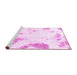 Sideview of Machine Washable Abstract Pink Modern Rug, wshabs1962pnk