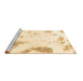 Sideview of Machine Washable Abstract Brown Modern Rug, wshabs1962brn