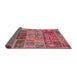 Sideview of Abstract Pink Coral Pink Patchwork Rug, abs1963