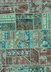 Patchwork Turquoise Transitional Rug, abs1963turq