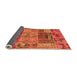 Sideview of Patchwork Orange Transitional Rug, abs1963org