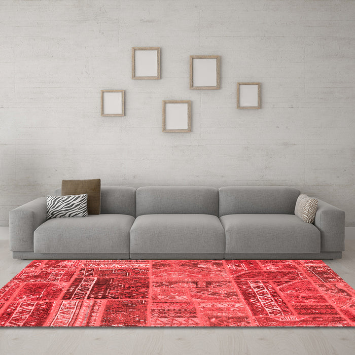 Transitional Red Washable Rugs