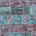 Square Patchwork Light Blue Transitional Rug, abs1963lblu