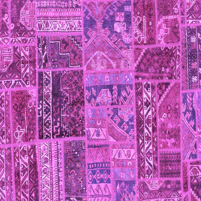 Square Patchwork Purple Transitional Rug, abs1963pur