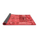 Patchwork Red Transitional Area Rugs