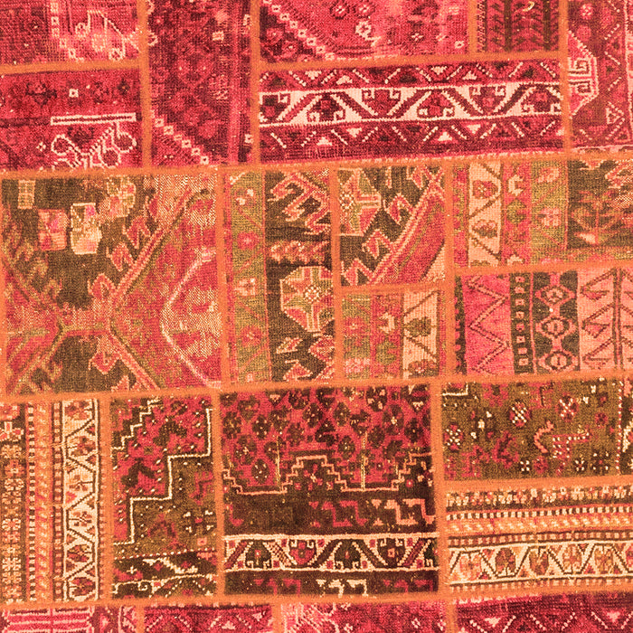 Machine Washable Patchwork Orange Transitional Area Rugs, wshabs1963org