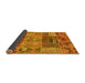 Sideview of Patchwork Yellow Transitional Rug, abs1963yw