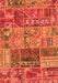 Patchwork Orange Transitional Rug, abs1963org