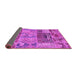 Sideview of Patchwork Purple Transitional Rug, abs1963pur