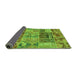 Sideview of Patchwork Green Transitional Rug, abs1963grn