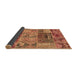 Sideview of Patchwork Brown Transitional Rug, abs1963brn