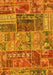 Patchwork Yellow Transitional Rug, abs1963yw