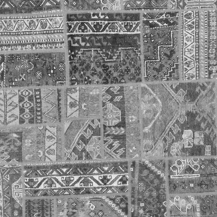 Machine Washable Patchwork Gray Transitional Rug, wshabs1963gry