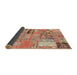 Sideview of Abstract Chestnut Red Patchwork Rug, abs1964