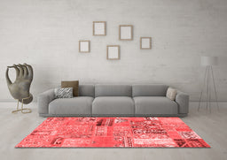 Transitional Red Washable Rugs